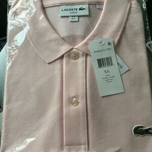 Lacoste Men's Light Pink Polo Shirt. Size L. Never Worn.